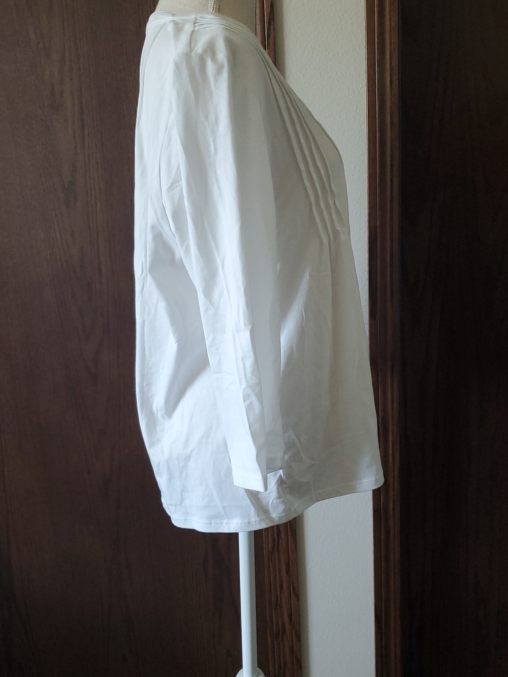 Lands End Womens Button Front Pintuck Top Size XL - Picture 3 of 7